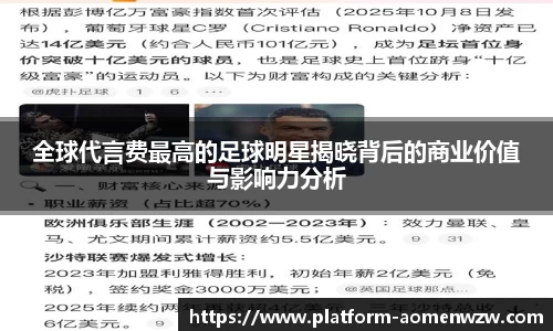 全球代言费最高的足球明星揭晓背后的商业价值与影响力分析